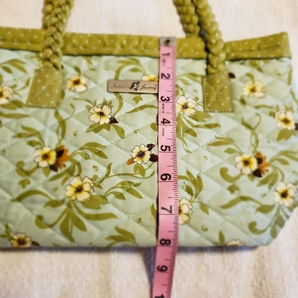 𝅺ISABELLA'S JOURNEY FLORAL QUILTED SHOULDER BAG